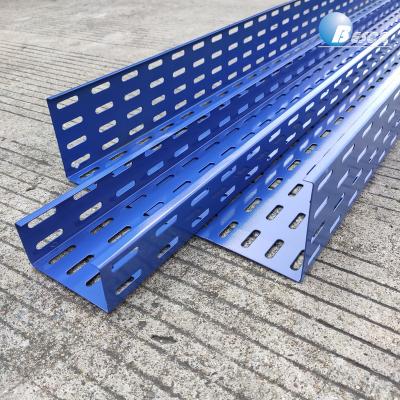 China Telecommunication Black White Powder Coated Colored Galvanized Fiber Optic Cable Tray Wire Management for sale