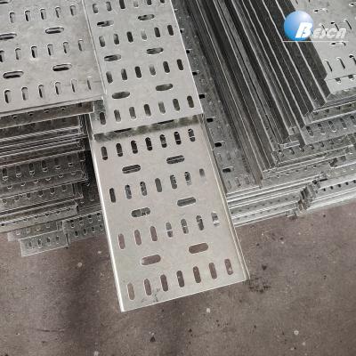 China Small project sizes no flange cable tray with bottom holes for sale