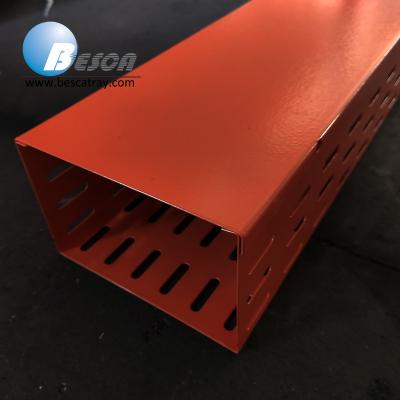 China Steel Liquid Painted Paint Cable Tray With Cover for sale