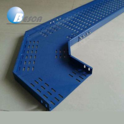 China Steel High Quality Blue Painted CE Certificate Manufactures Direct Selling Powder Coating Perforated Electrical Cable Tray for sale