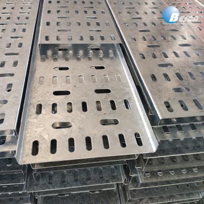 China Low Height H15mm 10mm Steel Galvanized Steel Perforated Cable Tray for sale