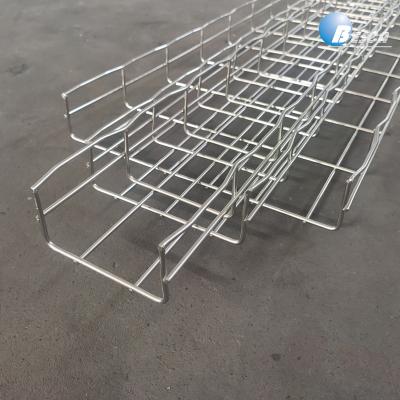 China Projects Hot Dip Galvanized Basket Tray Steel Wire Mesh Cable Tray Size for sale