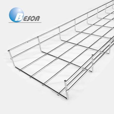 China Electro Galvanized Steel Mesh Type Cable Trays With Hook (CE, UL, cUL, RoHS Certified) for sale