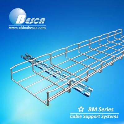 China Galvanized Steel Wire Mesh Type Cable Tray With Ceiling Hanger (UL, cUL, CE, NEMA, IEC) for sale