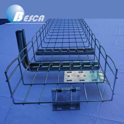 China Steel All Specifications Files Stainless Steel Desktop Wire Mesh Basket Type Cable Tray Used In Data Center for sale