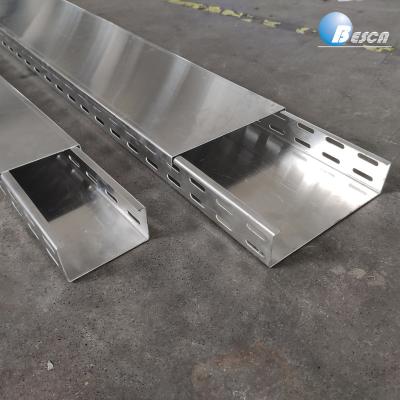 China Steel cable trunking with couplers with connector holes on the side for sale