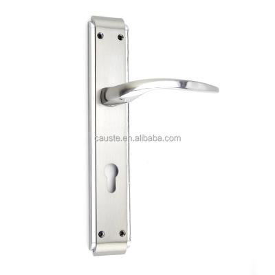 China Combined Part Door Zinc Alloy Mortise Lockset Plate Mortise Handle Lock Body Size 85*45 and 70mm Cylinder for sale