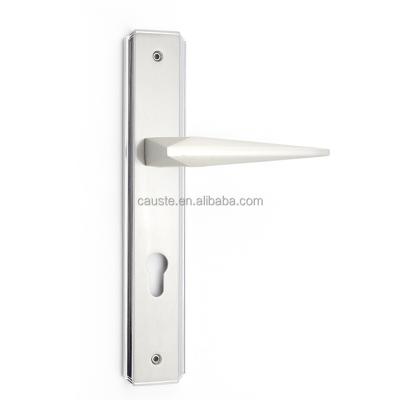 China Part Door Sliver Color Finish Zinc Alloy Wooden Door Locks Mortise Handle Lock Set for sale