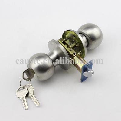 China Entrance Caust Delight SN Finish Bedroom Door Knob Zinc Alloy Set for sale