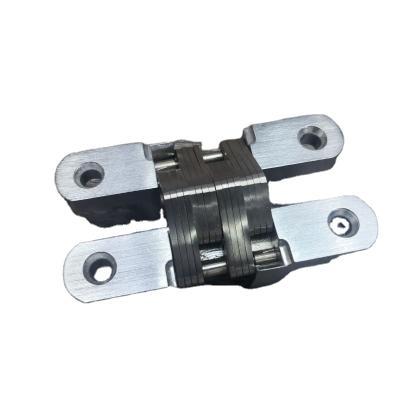 China Modern Heavy Duty Zinc Alloy And Stainless Steel Cross Concealed Hinges for sale