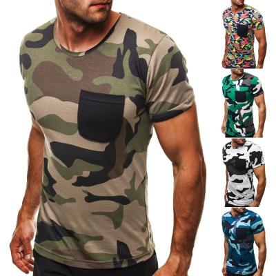 China 1pcs Anti-Shrink Accept Men's Camouflage T-shirt Clothing, Short Sleeve Ghillie Clothing T-Shirt, Mens Tactical Clothing With Pocket for sale