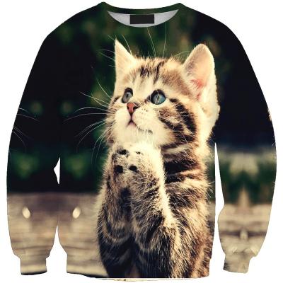 China Anti-pilling Custom Design Sublimation Printed Men And Women Long Sleeve Pullover Sweatshirt Warm Up Sweater for sale