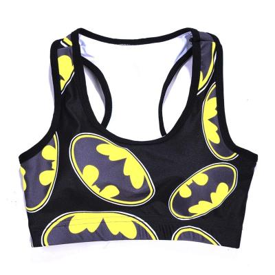 China One Pcs Viable Dropshipping 2019 New Design Summer Women Padded Push Up Print Sports Yoga Bra Wholesale Custom Made for sale