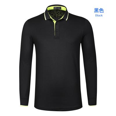 China White 1pcs Breathable Custom Made Unisex ffice Polo Long Sleeve T-shirt Soft Custom Printing Casual T Shirts Men Tee Shirts for sale