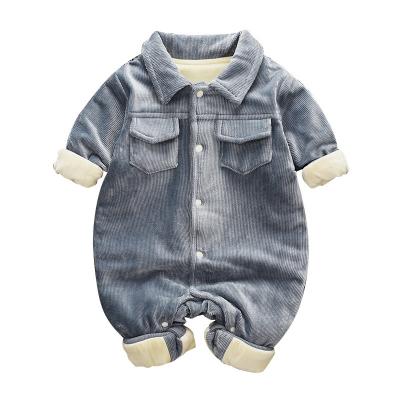 China For Kids Hot Selling Fashion Design Onesies Baby Clothes Newborn Long Sleeve Ribbed Romper Baby Clothing for sale