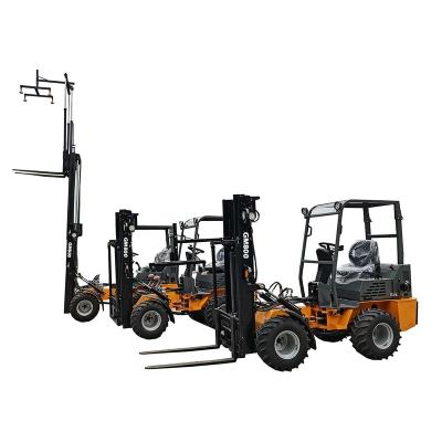 China Cultivate good quality beekeeping forklift four wheel drive ride on 30 degree off-road slope climbing forklift for sale