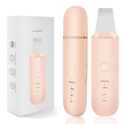 China Beauty Personal Care DEEP CLEANSING Dead Skin Peeling Facial Spatula Ion Facial Acne Pore Beauty Equipment Remover Ultrasonic Skin Scrubber for sale