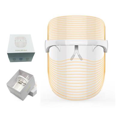 China Skin Tightening 3 in 1 Led Beauty Instrument Phototherapy Facial Shrink Pores Rejuvenate Face Skin Care Beauty Tool LED Facial Masker for sale