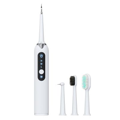 China Food Grade Silicone/PC/Stainless Steel Usb Charging Sonic Dental Scaler Electric Ultrasonic Toothbrush Tooth Stains Tartar Remover Tool for sale