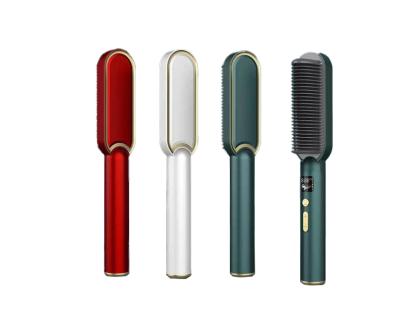 China 2021 Hotel Hair Comb Brush No Hurt Permanent Hair Curler Hair Straightener Ceramic Comb for sale