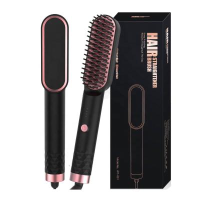 China Straight and Curly Hair Straightening Cream Professional New Design Mini Hair Straightener Rebounding Cream Brush for sale