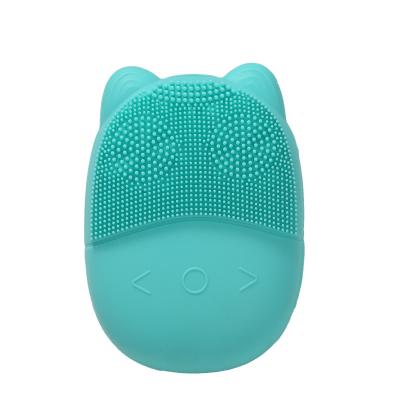 China 2021 Hot Sale OEM Ultrasonic Acne Treatment Face Massager Electric Facial Brush Silicone Cleansing Detergent for sale