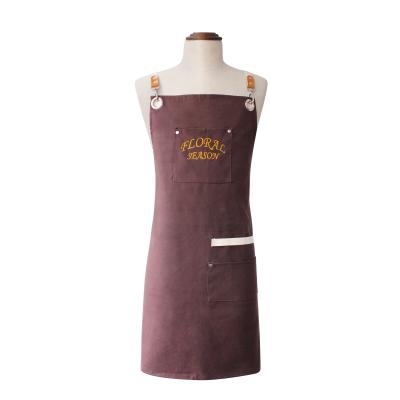 China Custom Beverage/Food Adults CANVAS Straps Cafe Apron S051803 Bulk Price for sale