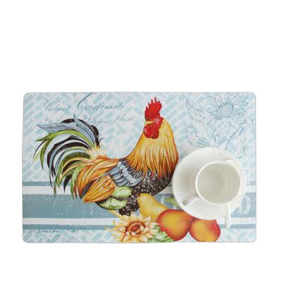 China Stocked Printed Plastic PP Place Mat Customized Printed PP Place Mat Dining Table Mat for sale