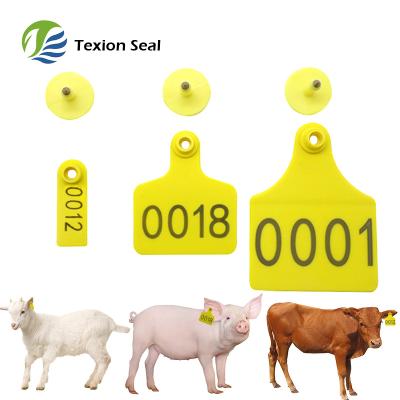 China Anti-tamper Low Price Animal Management TXES 002 Animal Ear Tags With Lovely Design for sale