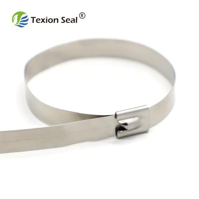 China TXST 002 316 Tamper Proof 304 Stainless Steel Container Metal Strap Stainless Steel Cable Tie for sale