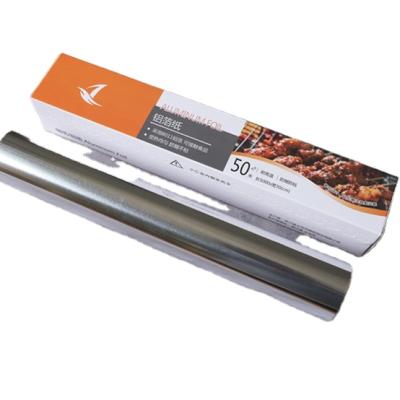 China Disposable Food Wrapping Barbecue Paper 30cm *50M Aluminum Foil Roll Household Food Grade Disposable Barbecue Paper Aluminum Foil Barbecue Cooking Tools Disposable Tools for sale