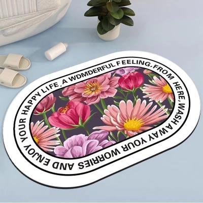 China Cashmere Washable Door Absorbent Mat, Bathroom Door Cartoon Mat, Home Room Bedroom Door for sale