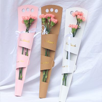 China 12*50CM Simple Rose Box Flower Wrapping Paper Bag 10pcs/bag Portable Single Floral Supplies 2019226DMSTD Recyclable Wholesale Online for sale