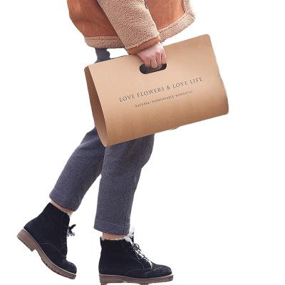 China Hot Sale Handmade Solid Colors Kraft Paper Carry Bag Flower Package Bag Florist Hot Stamping Supplies 20190125TJSTD for sale