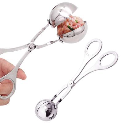 China Viable hot sales kitchen accessories 304 stainless steel food tongs meat baller maker diy round for sale