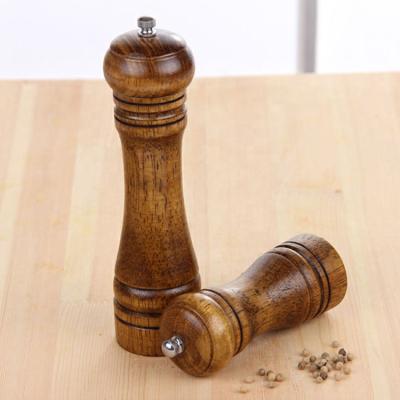 China Wholesale New Arrival Custom Made Wooden Manual Grinder Adjustable Adjustable Amazon Salt Pepper Mill for sale