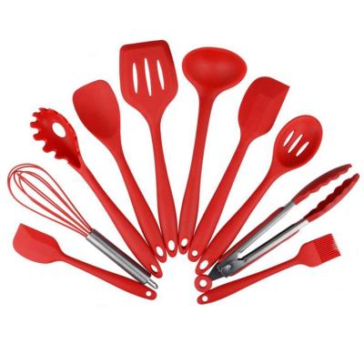 China China Viable Manufacturer Cooking Set For Beginners Cooking Top Grade 11pcs Biodegradable Silicone Kitchen Utensil Set for sale