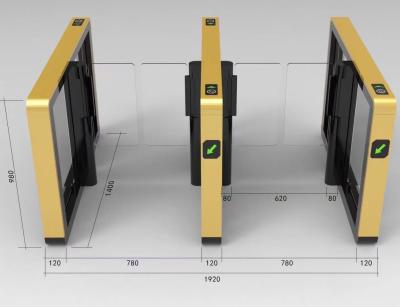 Cina Divida la barriera pedonale dell'oscillazione di vetro del portone di oscillazione di Fastlane del controllo motorio in vendita