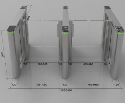 China SUS 304 RFID Access Fastlane Speed Gate Turnstile With Servo Motor for sale