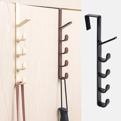 China 2021 Modern New Bedroom Door Hanger Clothes Rack Hanging Plastic Home Storage Organization Hooks Over Door Purse Rack Bags Rails for sale