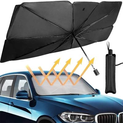 China 2021 Modern New Foldable Car Sun Shade For Windshield Car Umbrella Cover Sunshade UV Heat Insulation Front Window Interior Accessorie for sale