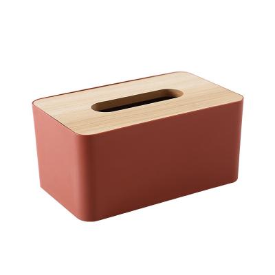 China Nordic simple modern creative wood drawer box lid tissue box living room solid wood remote control storage box for sale