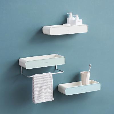 China 2021 New Fashion Towel Rack Bathroom Pole Towel Rack Aluminum Towel Rack Stand Viable Creative Unperforated Single Space Toilet Storage for sale