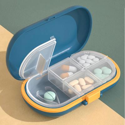 China Vitamin Fish Oil Plastic Box Portable Box Pill Storage Device Pill Storage Device Moisture-proof Compartment Small Mini for sale