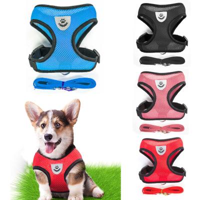 China Small Viable Breathable Dog Pet Harness And Leash Set Puppy Vest Harness Collar For Chihuahua Pug Arnes Perro Bulldog for sale