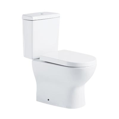 China Watermark Toilet Modern Two Piece Toilet Factory High Quality Double Flush Extended Two Piece Rimless Toilet for sale