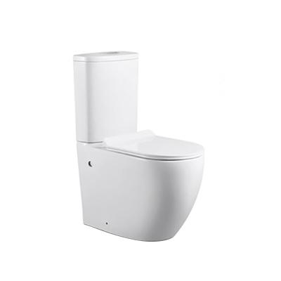 China Modern Sanitary Toilet Modern Matt White Toilet Two Piece Bathroom Ware WC Toilet Set for sale