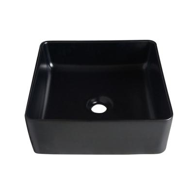 China Hot Sale Quality Black Pedestal Sink Modern Matte Modern Bathroom Sink Cheap Hotel for sale