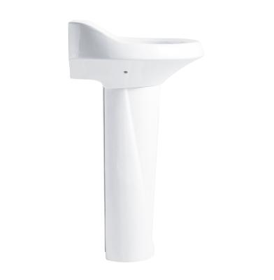 China Hot Sale Modern Bathroom Sanitary Ware Stone Pedestal Basins Bathroom Sink for sale