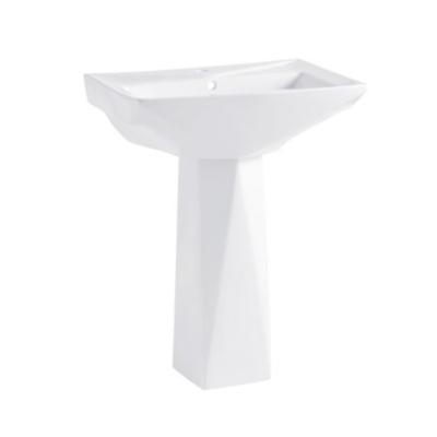 China Modern Custom Bathroom Furniture Porcelain Bathroom Sink Free Standing Wash Basin for sale